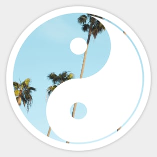 Palm tree yin yang whatevaah Sticker